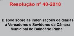 Resolução  nº 40/2018 - Diárias