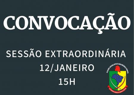 Convocação para Sessão Extraordinária