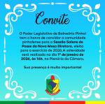 Câmara de Balneário Pinhal realizará Sessão Solene de Posse da Nova Mesa Diretora para 2026